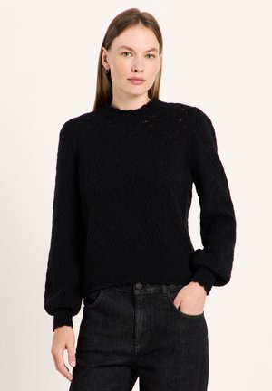 LANIUS, AJOUR PULLOVER - Jumper - black