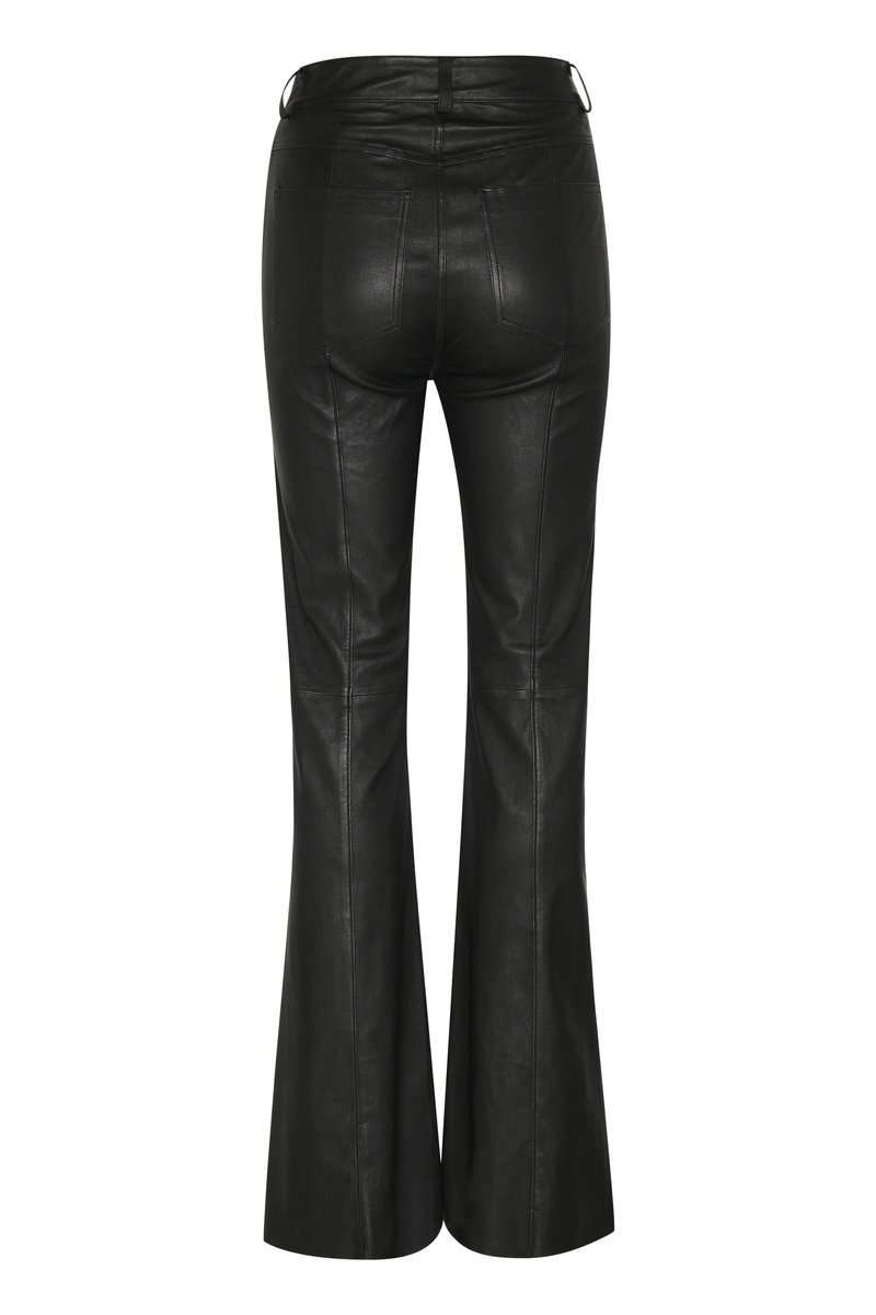 Gestuz BLAKELY Pantalón de cuero black/negro