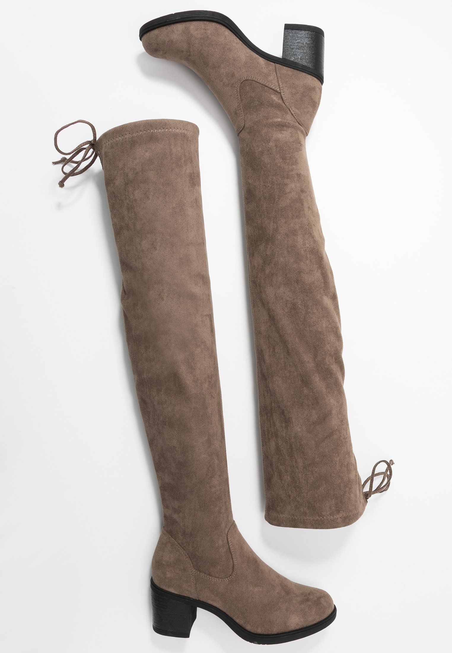 Anna Field Overknee laarzen taupe Zalando.nl RAID EDITA Laarzen met hoge hak black Zalando.nl