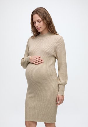 Vero Moda Maternity, VMMHARPER FUNNELNECK DRESS - Дневна рокля - silver mink detail:melange