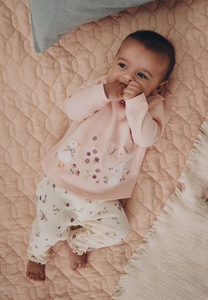 Next, REGULAR FIT - LONG SLEEVE TOP AND LEGGINGS BABY 2 PIECE SET . - Legíny – nohavice - pink bunny