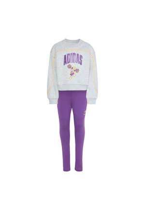 MINNIE MOUSE JOGGER-SET - Leggings - light grey heather/semi ice tangerine