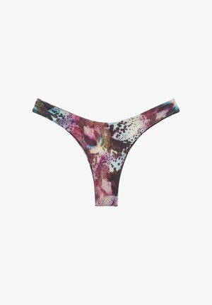 PULL&BEAR, FLORAL - BIKINI BOTTOMS - Bikini pezzo sotto - mottled pink