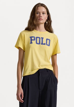 LOGO COTTON JERSEY CREWNECK TEE - T-Shirt print - fall yellow
