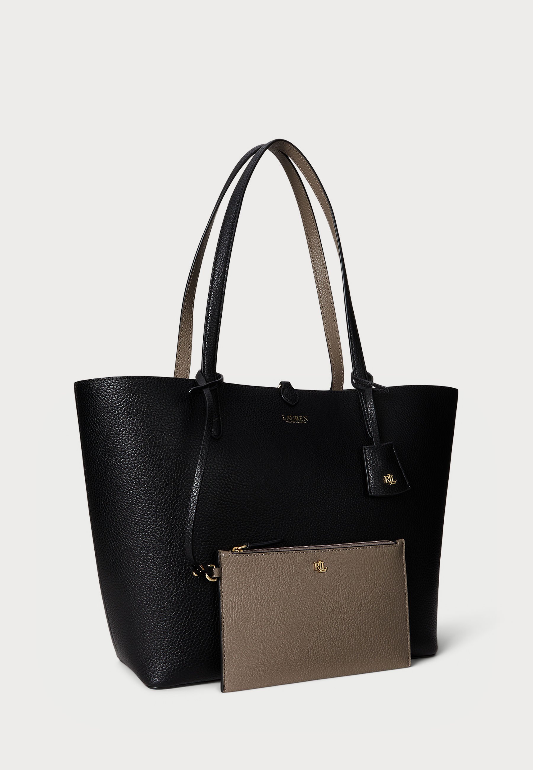 バッグ Lauren Ralph Lauren Black Leather Tote Lauren Ralph Lauren FAUX LEATHER REVERSIBLE TOTE BAG - Tote bag
