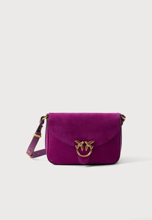Pinko, LOVE SATCHEL MINI - Чанта за носене през рамо - purple/gold-coloured