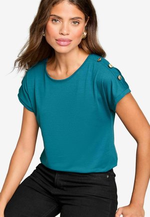 Lipsy ROUND NECK-REGULAR FIT - Jednoduché tričko - teal blue
