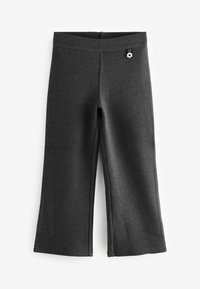 Graue, kurze Sweatpants aus weichem Material mit lässigem Beindesign. Mit einem Bund und einer kleinen blumenförmigen Verzierung.