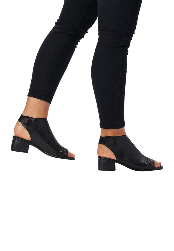 Schaftsandale - diamantschwarz