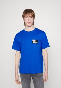 Karl Lagerfeld Jeans - REGULAR SHORT SLEEVE LOGO  - Nyomott mintás póló - blue Miniatűr kép 1