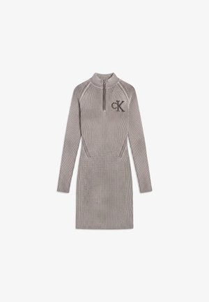 Calvin Klein Jeans, ZIP UP DRESS - Рокля тип пуловер - black combo