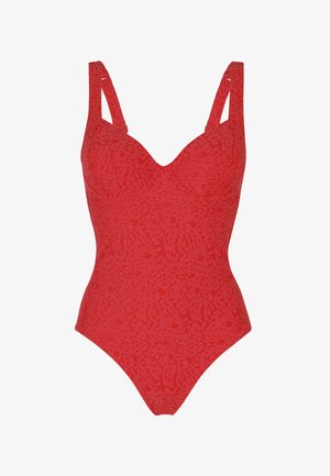 Lovable, LOVABLE COSTUME DA BAGNO FESTIVAL JACQUARD DONNA - Costume da bagno - rosso ibisco