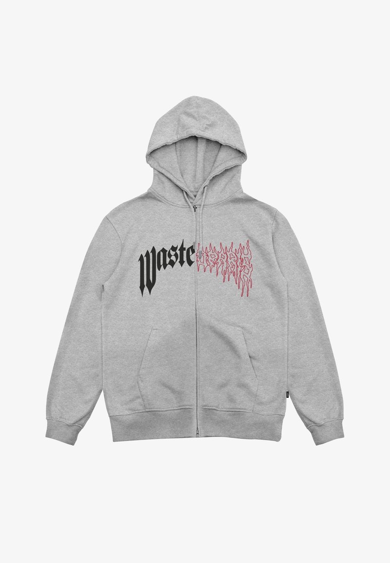 Wasted Paris Felpa con zip - mottled light grey