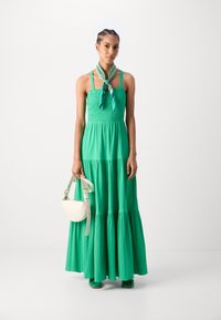 Scotch & Soda DRESS WITH SMOCK DETAIL - Robe longue - scuba green