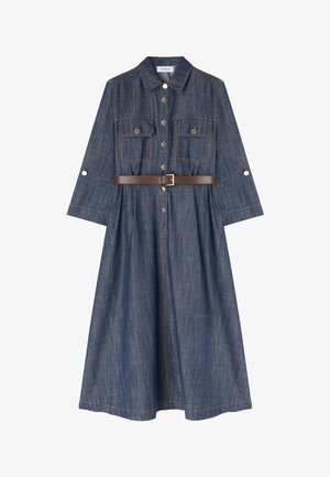 Motivi, VESTITO CHEMISIER MIDI CON CINTURA - Denimkjoler - blu