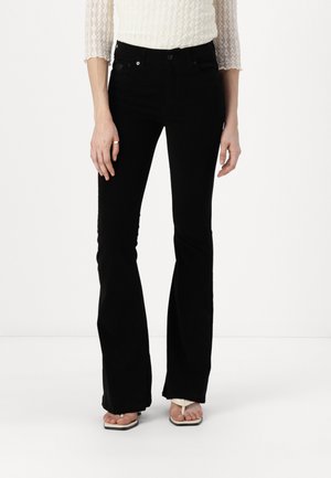 Wide leg - black denim