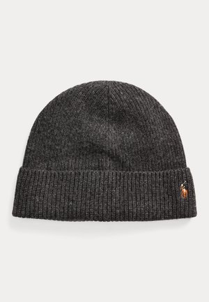 Polo Ralph Lauren, SIGNATURE PONY WOOL-BLEND BEANIE UNISEX - Плетена шапка - barclay heather