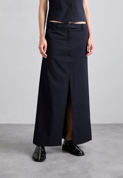 DESIGNERS REMIX SCOTT LONG SKIRT - Jupe longue - navy