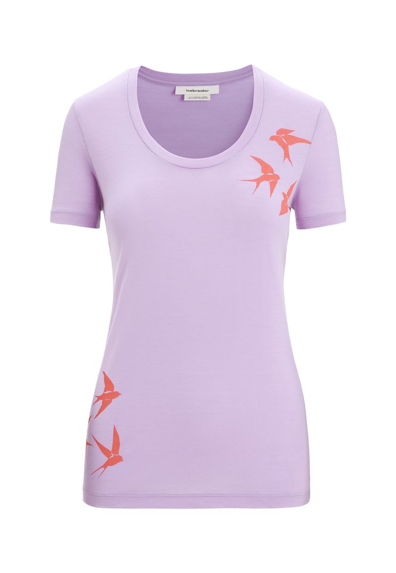 Icebreaker T-shirt print roze Icebreaker T-shirt print roze