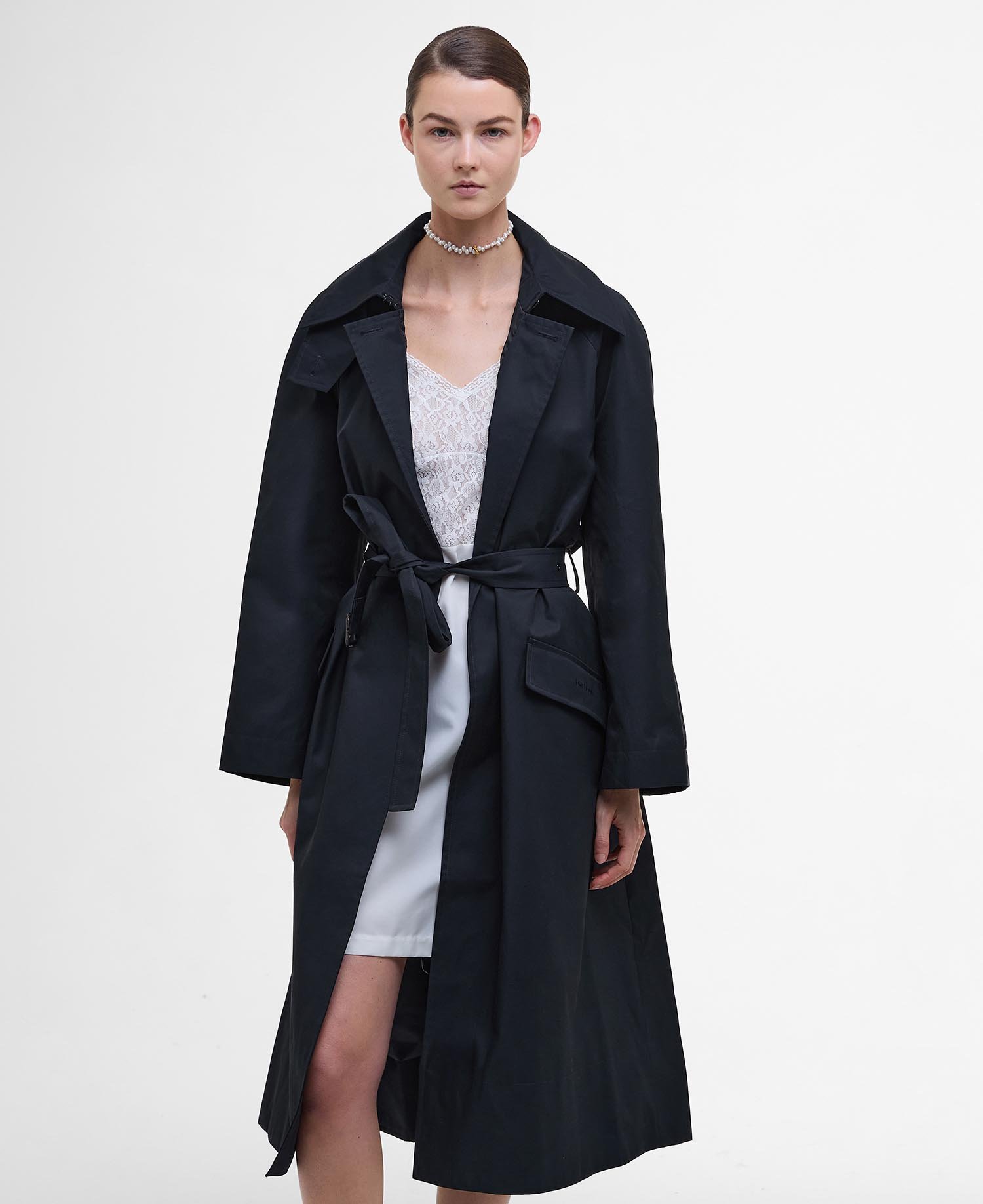 ジャケット Barbour rench coat Harley Barbour The Edit by Alexa navy blu Barbour THE EDIT BY ALEXA - Trenchcoat - dark navy/dark blue