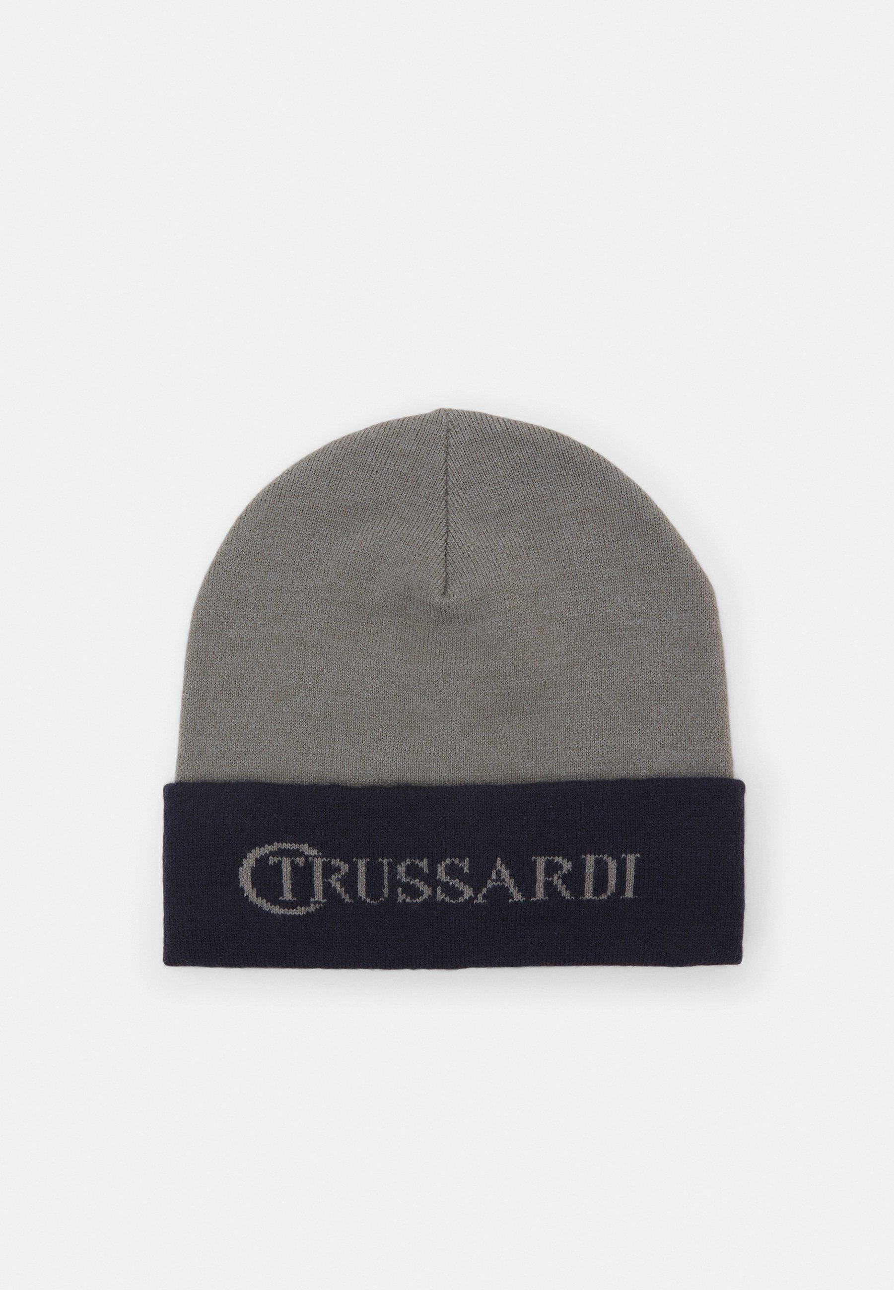 Trussardi BEANIE LOGO UNISEX - Berretto - grey/navy/grigio - Zalando.it