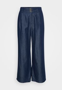 ONLBEA WIDE CROPPED - Jeans relaxed fit - dark blue denim
