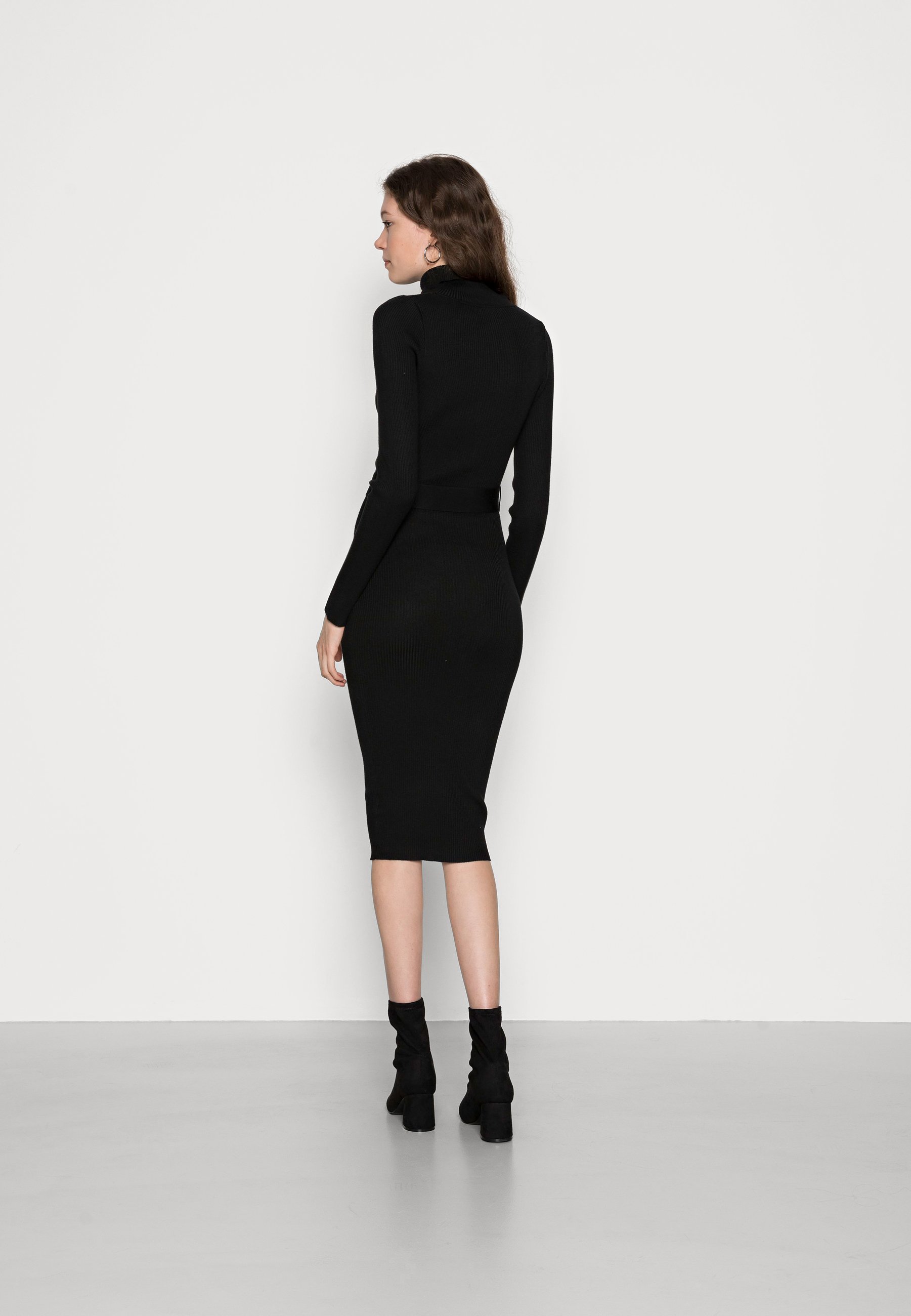 Missguided BELTED ROLL NECK MIDI DRESS 