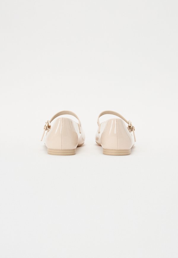 Ankle strap ballet pumps - ivory patent4