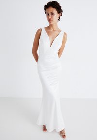 WAL G. WEDDING PANEL PLUNGE - Džersio suknelė - off white