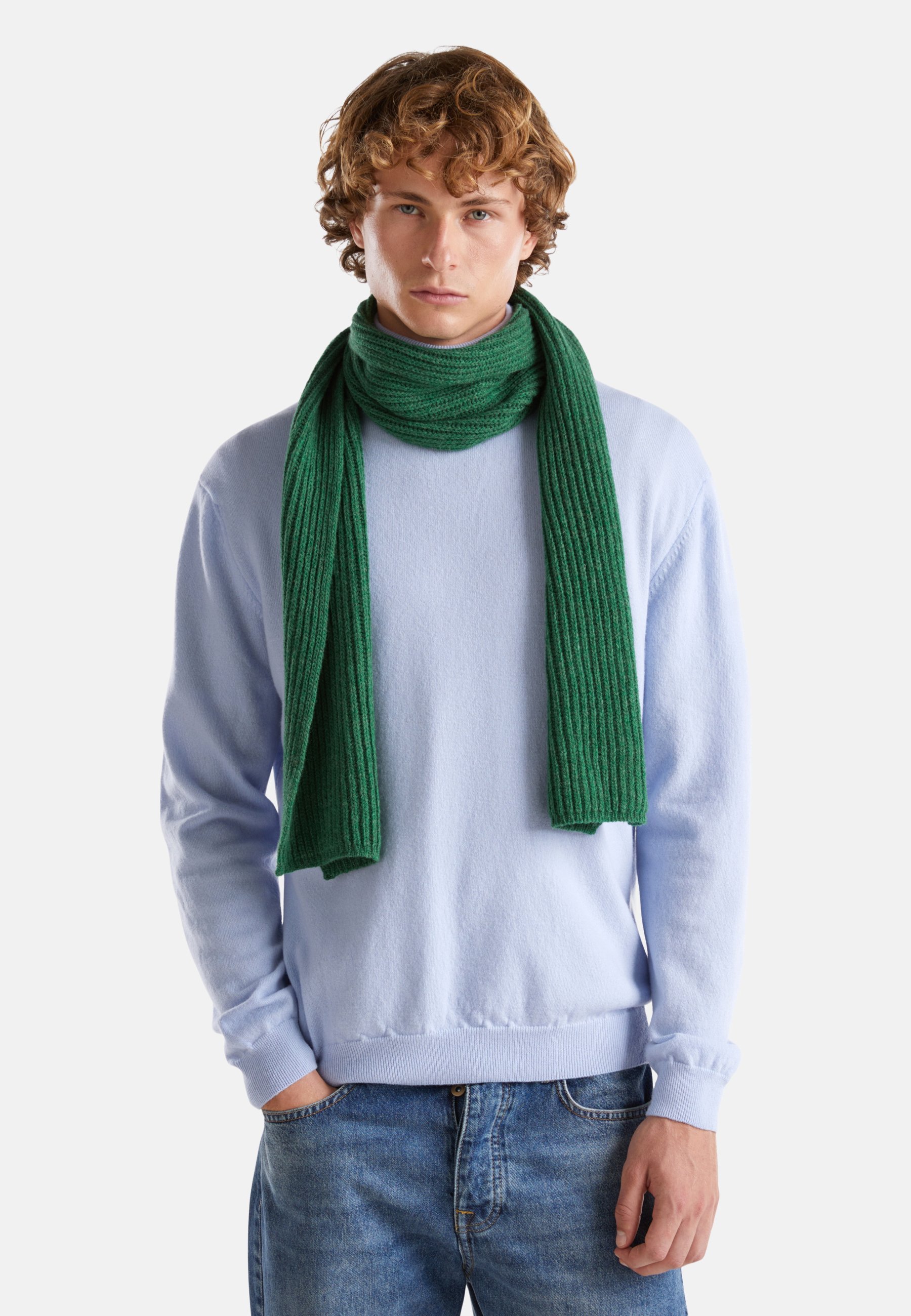 Lana Uomo Cappelli Di Lana Con I Ferri Copricapi Sciarpa Benetton