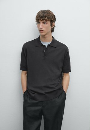 REGULAR FIT  - Polo - mottled dark grey