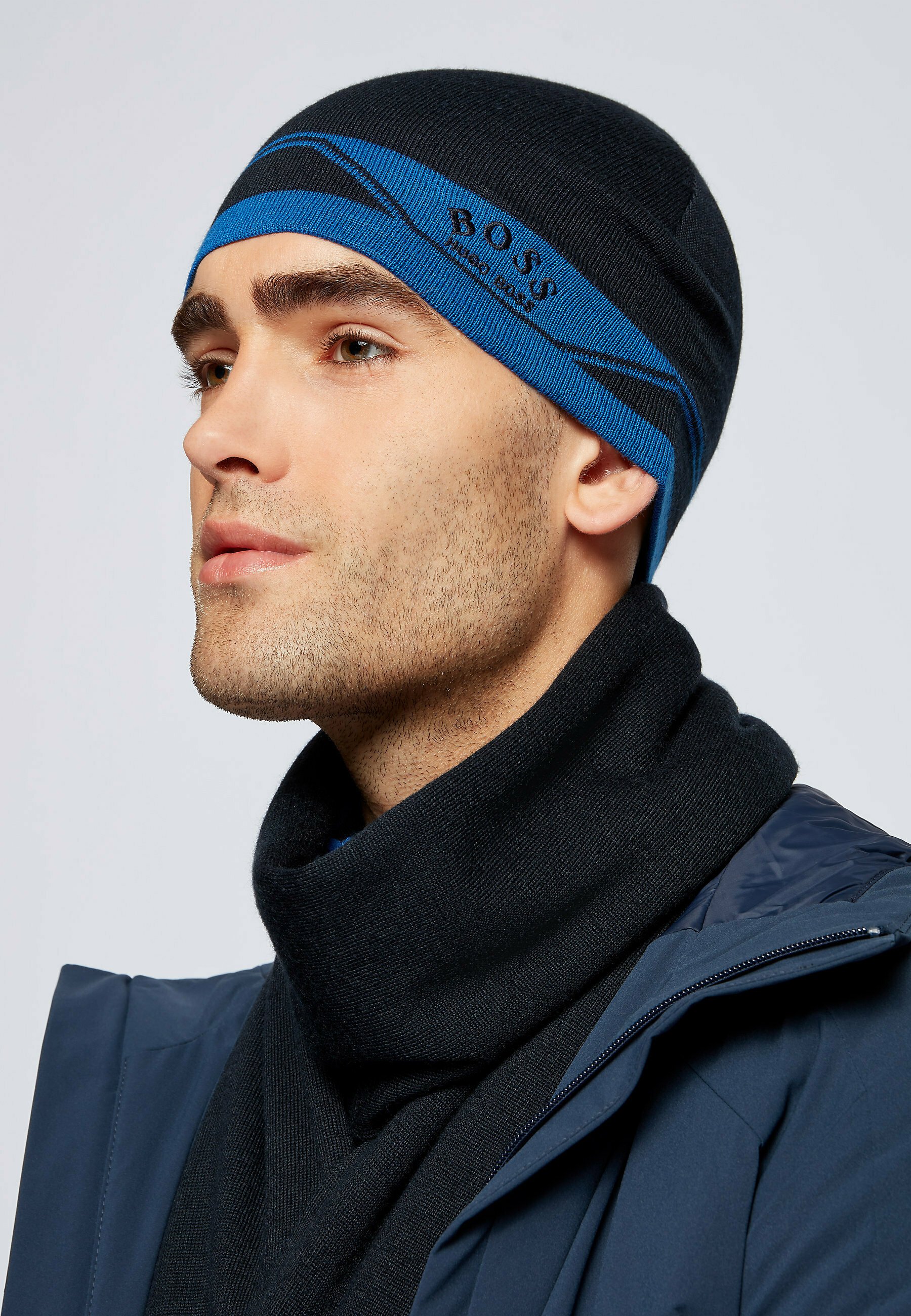 BOSS ALBO - Beanie - dark blue - Zalando.ie