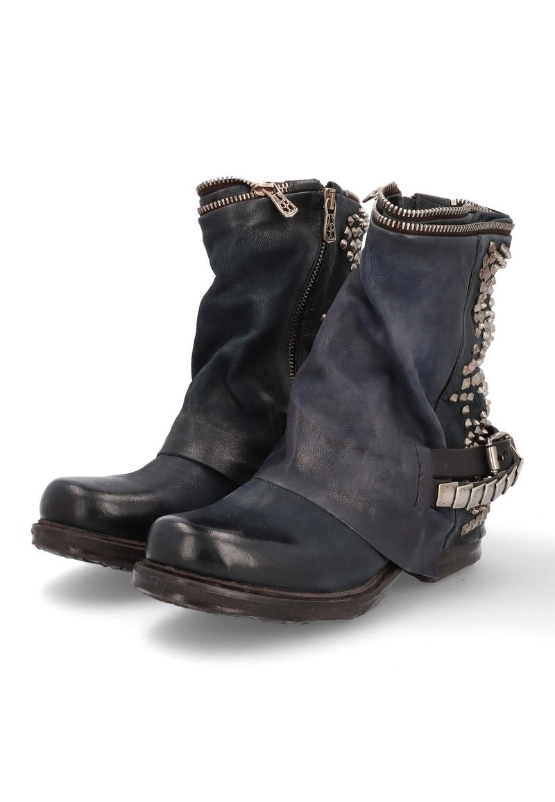 Damen Ankle Boots | A.S.98 Cowboy-/Bikerstiefelette dark blue/dunkelblau - XU98537 Damen Ankle Boots | A.S.98 Cowboy-/Bikerstiefelette dark blue/dunkelblau - XU98537