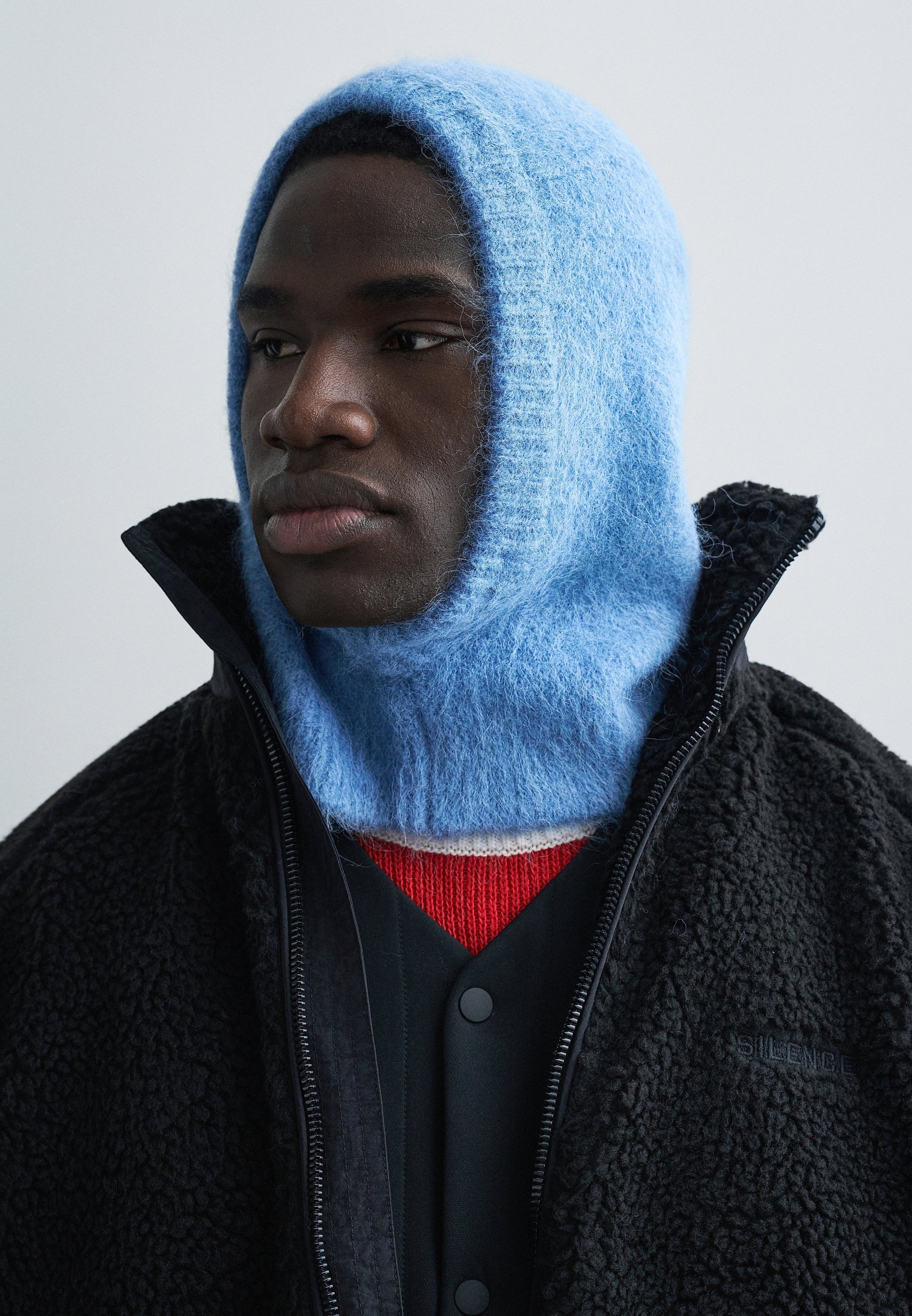 Holzweiler TINE FLUFFY BALACLAVA UNISEX - Headscarf - light blue