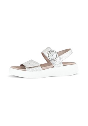 Sandalen met plateauzool - weiß