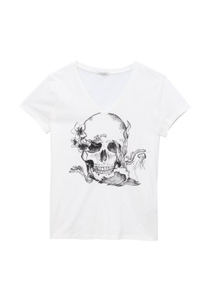 IKKS V-NECK WITH SHORT SLEEVES - T-shirt imprimé - off white