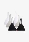 3-PACK HERITAGE LOGO TRIANGLE BRAS - Sujetador sin aros - grey ht/black/white