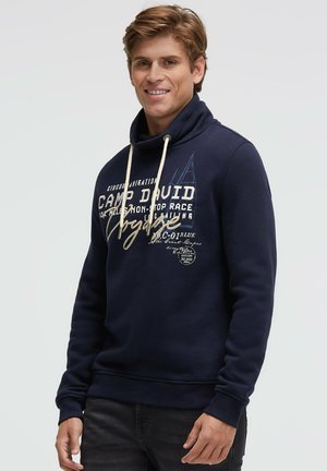 MIT KRAGEN UND ARTWORK - Sweatshirt - blue navy
