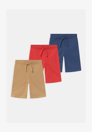 3 PACK - Shorts - dark blue/red/tan