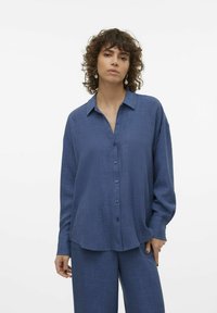 Vero Moda VMMELANEY - Button-down blouse - dark denim