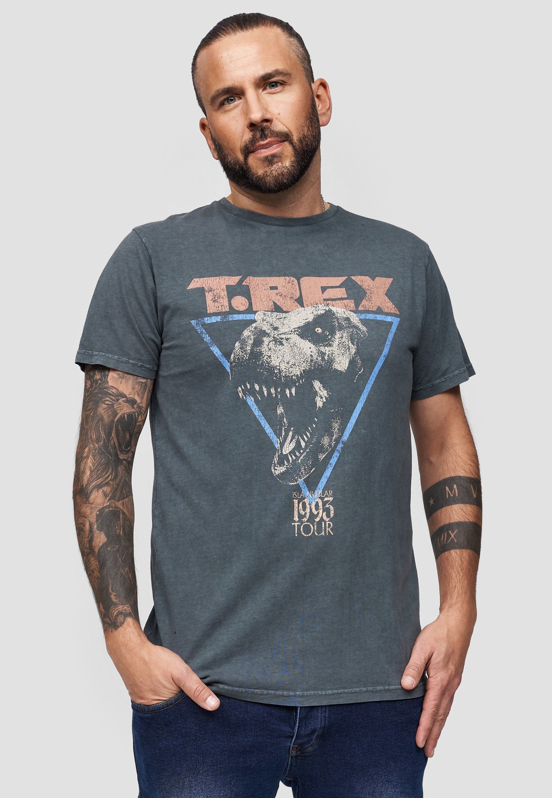 grey jurassic park t shirt