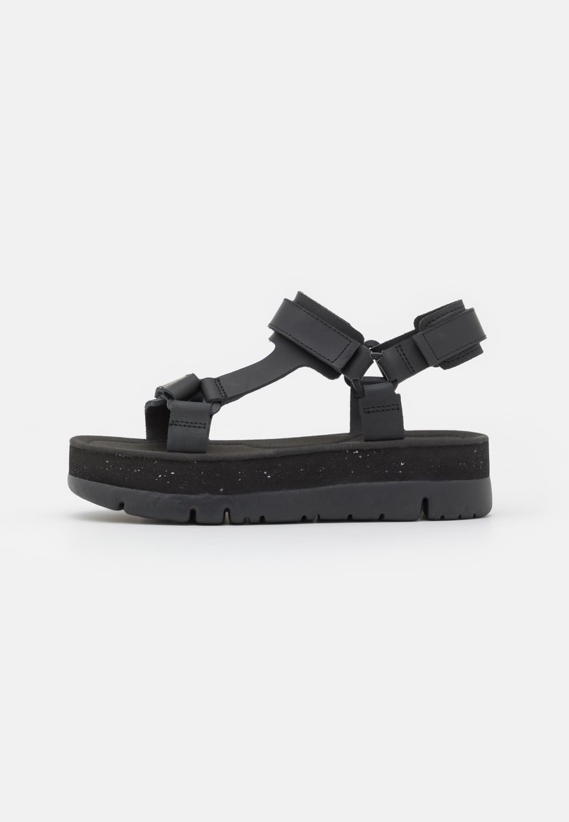Camper Sandalen met plateauzool zwart