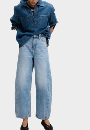 Marks & Spencer BARREL - Wide leg - light indigo