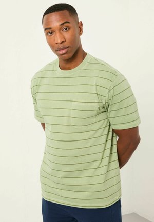 REGULAR FIT  STRIPE - T-Shirt print - mint green