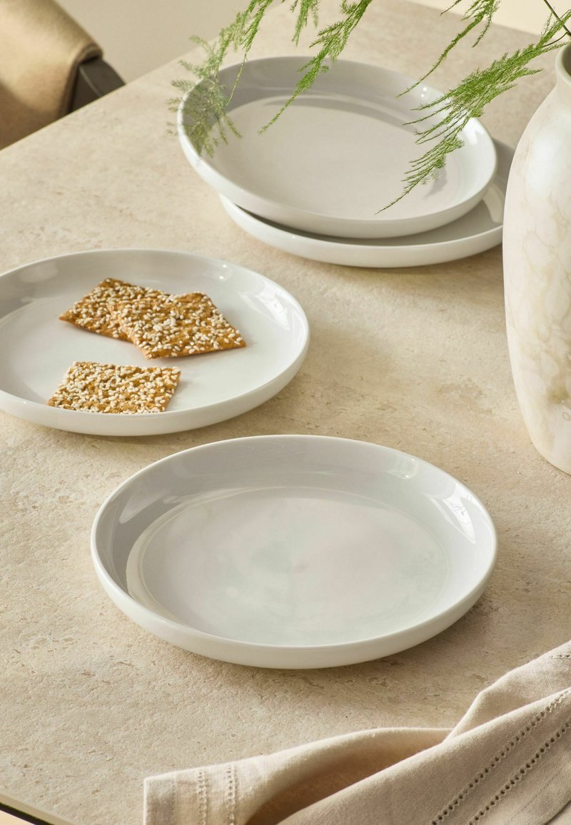 Next SET OF 4 MODERNA SIDE PLATES - Teller - white/weiß