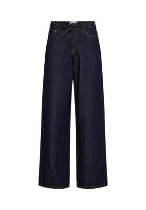 HR WIDE JEANS - Wide leg - dark blue denim