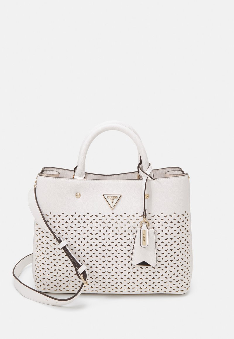 Guess MERIDIAN GIRLFRIEND SATCHEL - Kézitáska - white