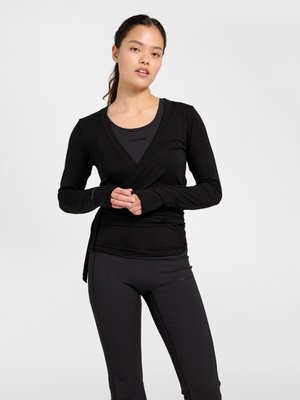 Hummel, HUMMEL HMLSOFT WRAP BLOUSE - Langærmet T-shirt - black