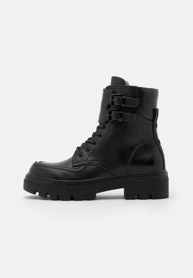 VEGAN HANNA AISTONE - Bottines à plateau - black