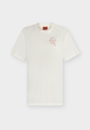 HUGO, VINTAGE TEE - Μπλουζάκι με στάμπα - open white